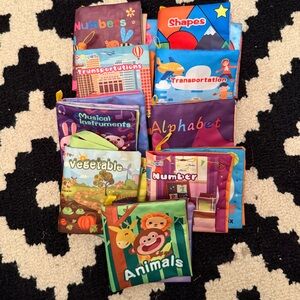 Colorful Educational Soft Crinkle Books Set of 9